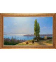 ALTIN ÇERÇEVELİ PASPARTULU TABLO CR1232
