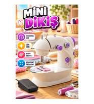 Kompakt Ev Tipi Mini Dikiş Makinesi – 2 Kademeli Hız, LED Işık ve Ayak Pedalı