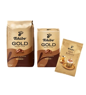 Tchibo Gold Selection Çekirdek - Filtre - Türk Kahvesi 3 lü Set