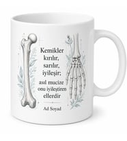 Kemik Temalı Ortopedist Kupası Özel Baskılı Porselen Kupa Bardak Hediye