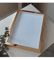30x40 Cm Yeni Trend Gold Pleksi Kaplı Çerçeve! Gül Kutusu! Anı Kutusu