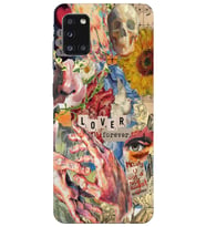 Samsung Galaxy A31 Uyumlu Aesthetic Vintage Kolaj Desenli Şeffaf Telefon Kılıfı
