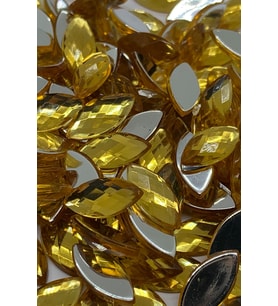 Süsleme Taşı Yuvarlak Sarı 7x15mm Akrilik Taş 2000 Adet