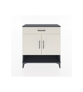Arges Şifonyer 2 Raflı Tek Çekmeceli 2 Kapaklı 88x30x96 Antrasit-Aytaşı