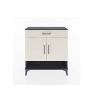 Arges Şifonyer 2 Raflı Tek Çekmeceli 2 Kapaklı 88x30x96 Antrasit-Aytaşı