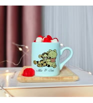 Winnie The Pooh & Tigger Tasarımlı Kişiye Özel Yeşil Türk Kahvesi Fincanı