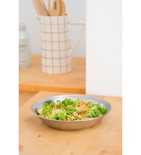 Metal 21 Cm Salata Kısır Meyve Sunum Tabağı