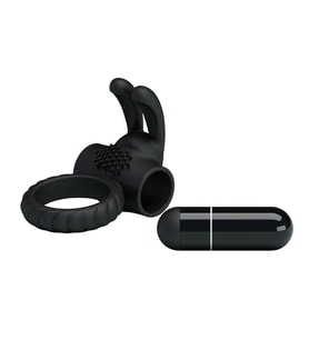 LilituShop Pretty Love Klitoral Uyarıcılı Titreşimli Tavşan Penis Halkası