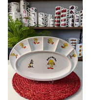 TEBAK COLLECTİON 7 BÖLMELİ TWEETY DESEN ÇOCUK BEBEK KAHVALTI TABAĞI