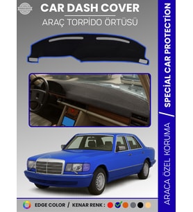 MERCEDES S CLASS W126 (1979-1991) Torpido Örtüsü Premium Kalite Torpido Koruma Özel Kesim UV Koruma