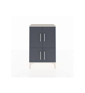 Arges Komodin 2 Raflı 4 Kapaklı 60x30x96 Aytaşı-Antrasit