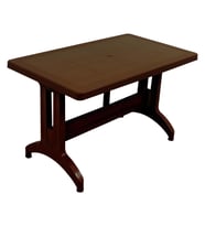Mandella 70x120 Zeugma Rattan Masa (Plastik Ayak) Kahverengi