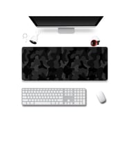 SonicTouch Siyah Gri Kamuflaj Desenli Gamer Oyuncu Dikişsiz Sıvı Geçirmez Klavye Mouse Pad 32x70Cm