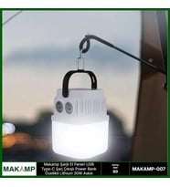Şarjlı El Feneri Usb Powerbanklı Askılı