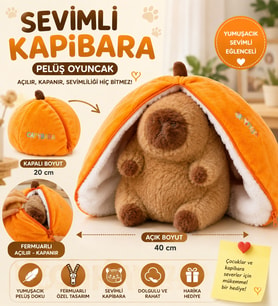 Sevimli Kapibara Peluş Oyuncak Açıldığında 40 cm Rahat Tasarım