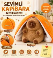Sevimli Kapibara Peluş Oyuncak Açıldığında 40 cm Rahat Tasarım