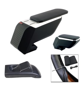VW Polo V 2009-2012 Premium HQ Lüks ABS Ayaklı Gri-Siyah Kolçak