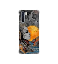 PrintiFy Oppo A91 ile Uyumlu Simya Serisi Mozaik Tanrıça Tasarımlı Uv Baskılı Köşe Korumalı Antişok Kılıf