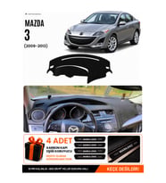 MAZDA 3 (2009-2013) Uyumlu Torpido Örtüsü Torpido Kılıfı - Siyah