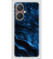 Vivo Y27 Kılıf Desenli Silikon Blue MArble 1379