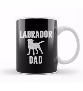 Retro Labrador Dad Gift Dog Daddy Golden Black Lab Father 01 Kupa Bardak Porselen