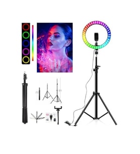 13 İnç Rgb Işık ve 210 Cm Tripod ile Makyaj ve Selfie Keyfi