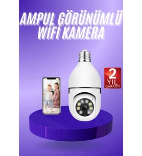 Güvenlik Kamerası Wi-fi Özellikli 360 Derece Full Hd 1080p Ampül Kamera