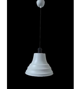 Dylight Retro Metal Siyah Duylu Beyaz içi Beyaz Tekli Sarkıt Avize Çap.27 cm