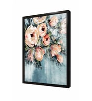 Tablosan Modern Çiçekler Çerçeveli Cam Tablo