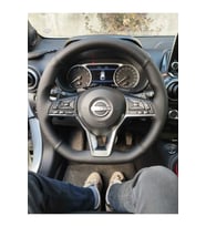 DİKİŞLİ DİREKSİYON KILIFI DAMARLI NOKTALI DERİ SİYAH DİKİŞLİ NISSAN JUKE İÇİN HIZLI KARGO