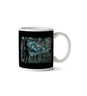 Star Wars Van Gogh Starry Wars İki Tarafı Baskılı Kupa Bardak