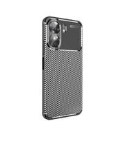 Coverzone Xiaomi Redmi 13C ve Poco C65 ?le Uyumlu Silikon K?l?f - TPU Negro Ultra Slim Fit Karbon Delux K?l?f Siyah