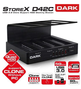 DARK 2.5,3.5" USB 3.0 DK-AC-DSD42C Sata Harddisk Dock Beyaz