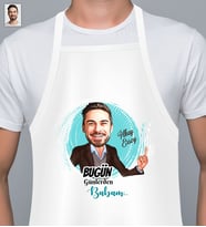 Kişiye Özel Babalar Günü Hediyesi Karikatürlü Mutfak Önlüğü