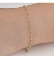 Glorria Altın 2 mm Doc Zincir Bileklik