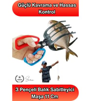 #BalıkTutucu 3 Pençeli Balık Sabitleyici Maşa 11 Cm Tetikli Kanca Sökücü Gripper Kaymaz Saplı Paslan