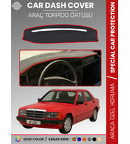 MERCEDES 190E W201 (1982-1993) Torpido Örtüsü Premium Kalite Torpido Koruma Özel Kesim UV Koruma