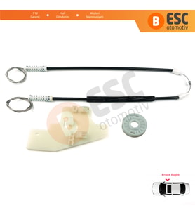 Peugeot 407 6E 6D 2004-2011 4/5 Kapı 9644893480 İçin Elektrikli Ön Sağ Cam Kriko Tamir Seti
