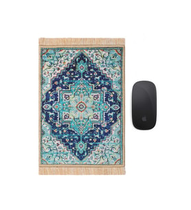 Bursa İpek Yeşil Dekoratif Küçük Halı Mousepad