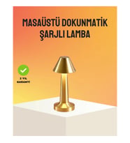 Mey İthalat® Modern Metal Masa Lambası 3 Işık Renkli Kademesiz Parlaklık Ayarlı