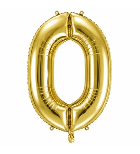 0 Rakam Folyo Balon Altın Rengi (76 cm)