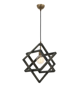 AVONNI AV-60160-1G Eskitme Kaplama Modern Avize E27 Ahşap Metal 30cm