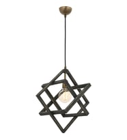 AVONNI AV-60160-1G Eskitme Kaplama Modern Avize E27 Ahşap Metal 30cm