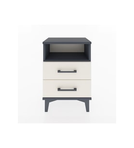 Arges Komodin Tek Raflı 2 Çekmeceli 44x30x64 Antrasit-Aytaşı