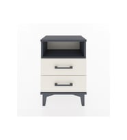 Arges Komodin Tek Raflı 2 Çekmeceli 44x30x64 Antrasit-Aytaşı