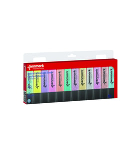 Penmark Fosforlu Kalem 12 Li Renk 6 Pastel + 6 Simli Hs 505 12Ps