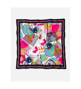 Tarzını Seç Gökkuşagı Desenli Fular / Bandana 70x70 cm