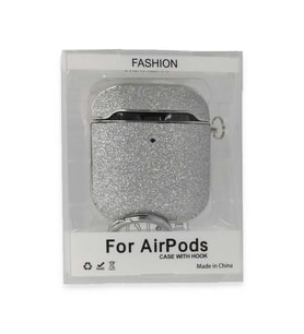Airpods 2 (2.nesil) Spell Simli Kılıf - Gümüş