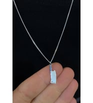 Gümüş 60 cm ince gurmet zincirli Satır model kolye