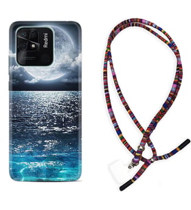 Xiaomi Redmi Note 7 8 9 Pro 10 2022 10 Pro 10S Kılıf Boyun Asklı Rasta Silikon Great Moon 1301